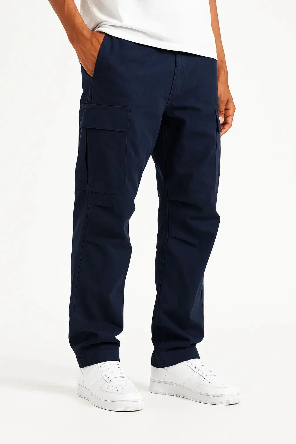 Men's Overalls Loose Fit Tactical Pants with Elastic Waist
