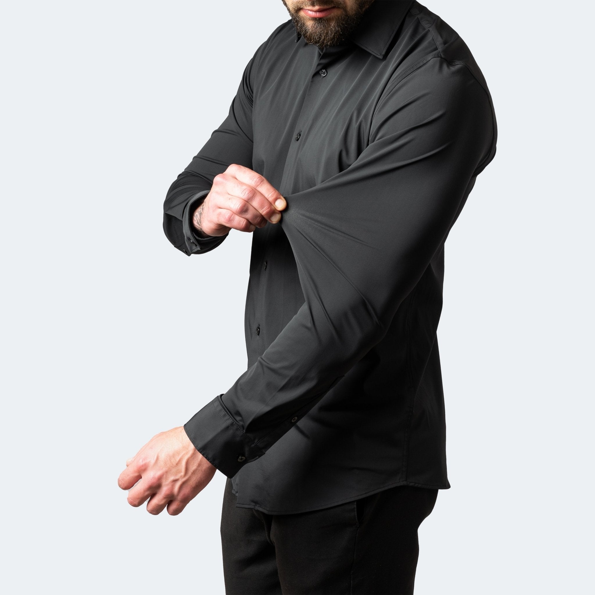 Men's White Shirt, Stretch and Wrinkle-Free