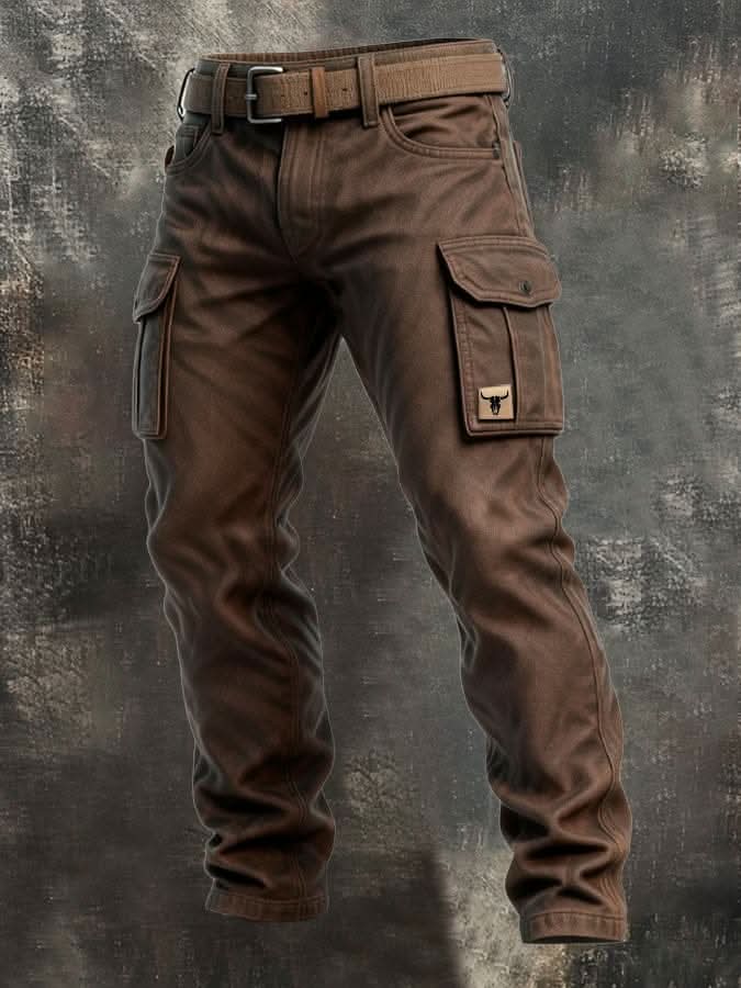 Men's Heavy-Duty Cargo Trousers – Multi-Pocket Utility Design