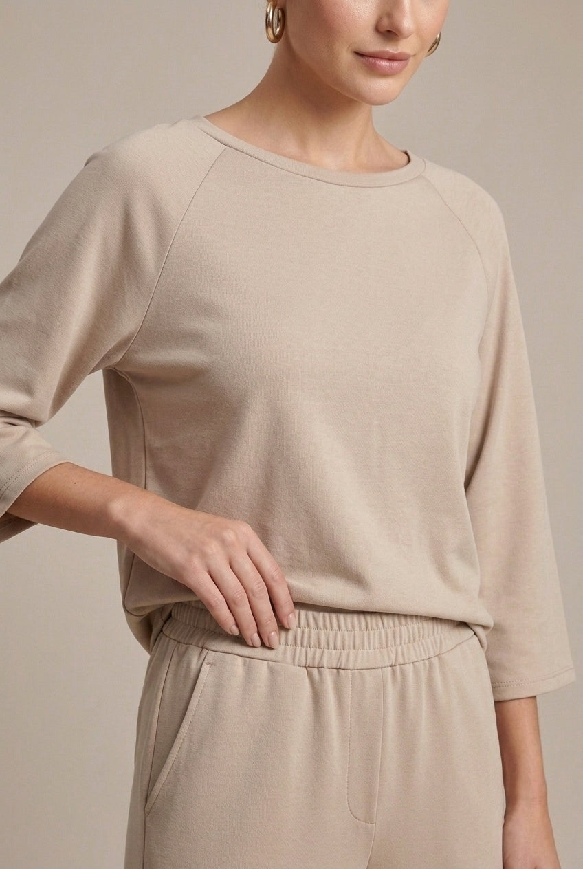 Women's Two Piece Set with Boat Neck Top and Trousers
