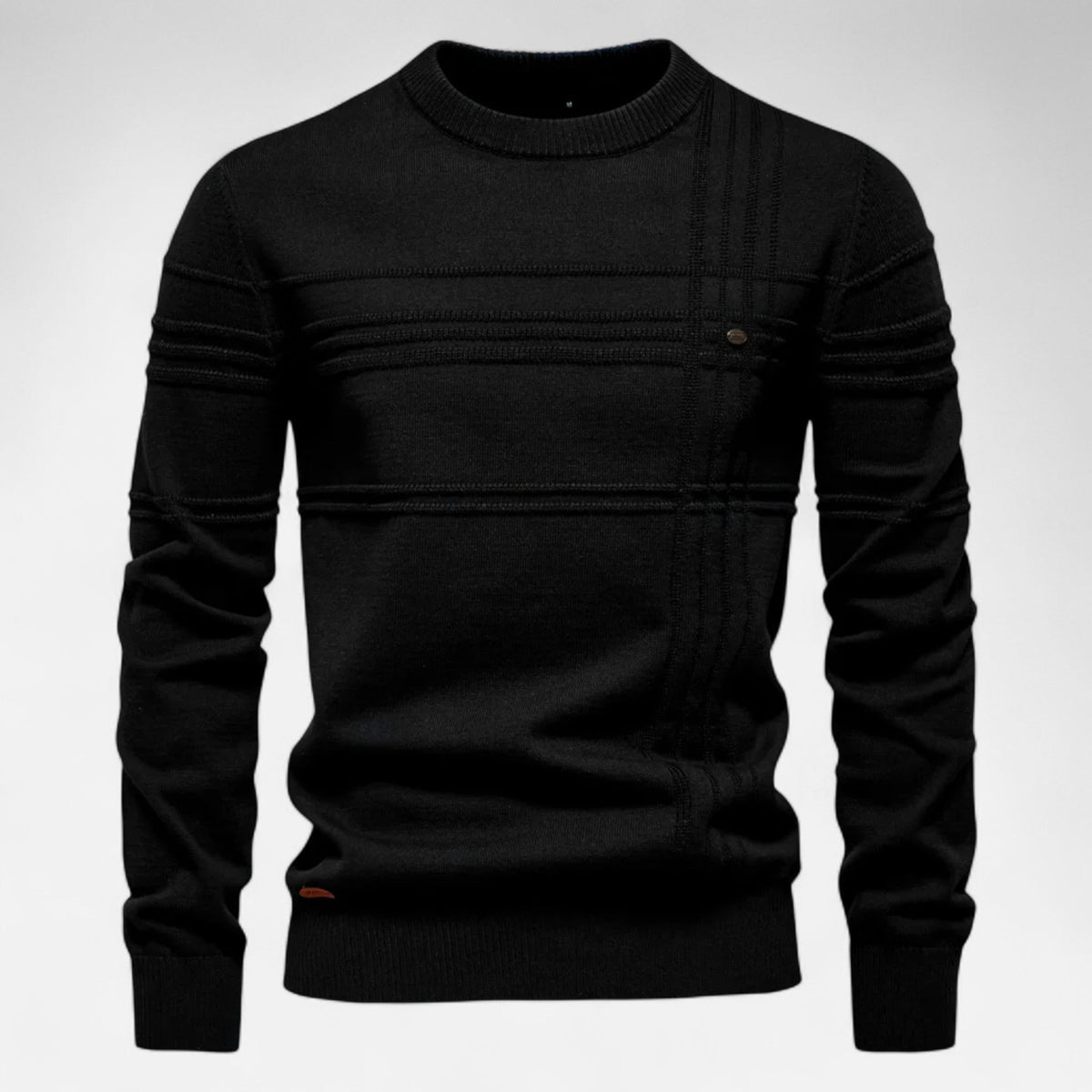 Men's Striped Cotton Jumper – Classic Crew Neck Knit