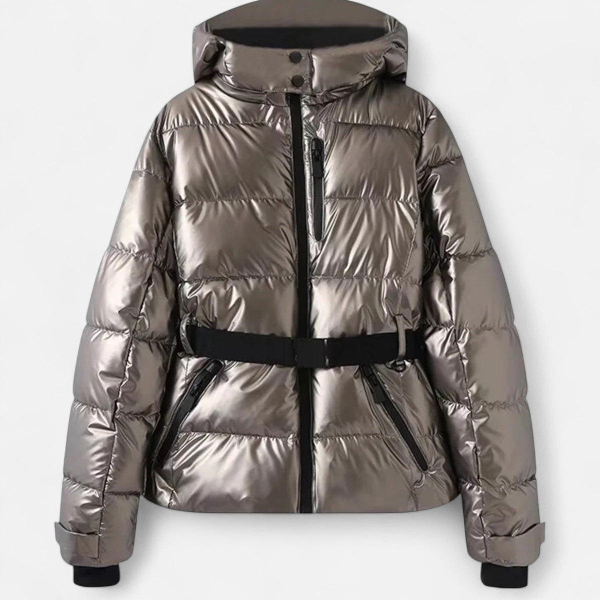 Women's Fitted Ski Jacket – Hooded Insulated Winter Jacket