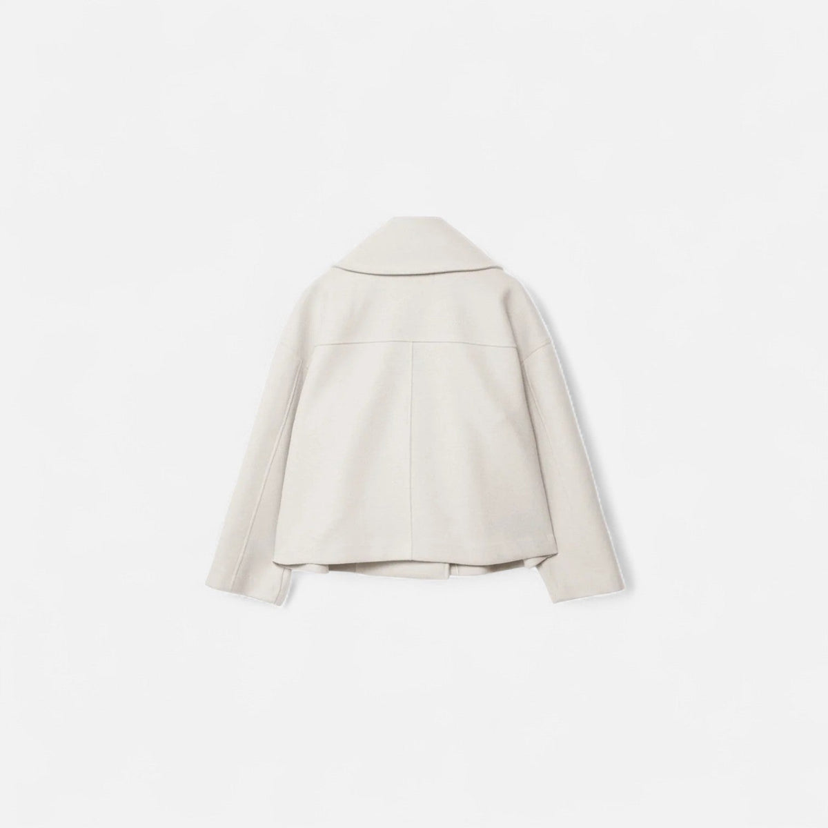 Women's Tailored Minimalist Jacket – Structured Wool Blend Design