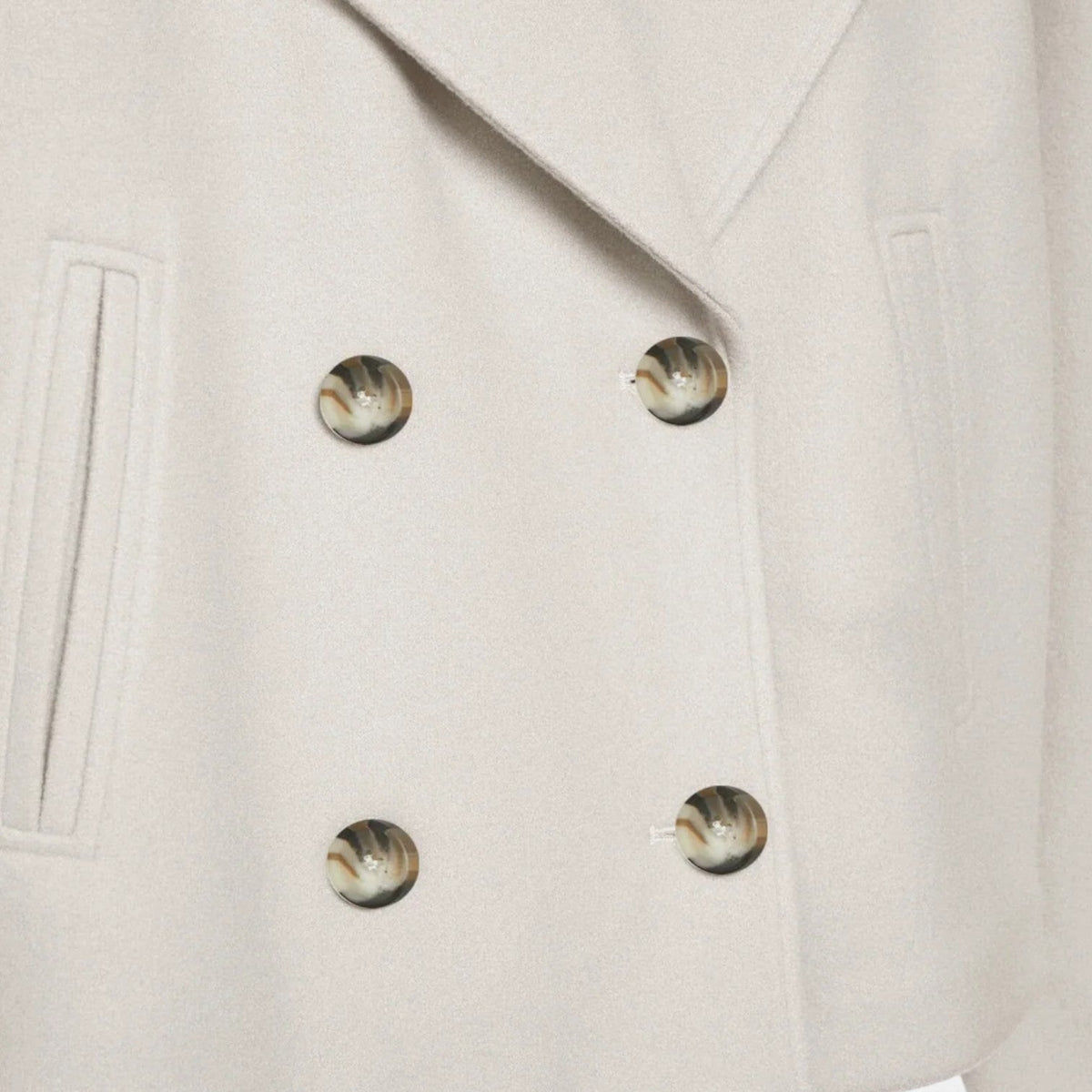 Women's Tailored Minimalist Jacket – Structured Wool Blend Design