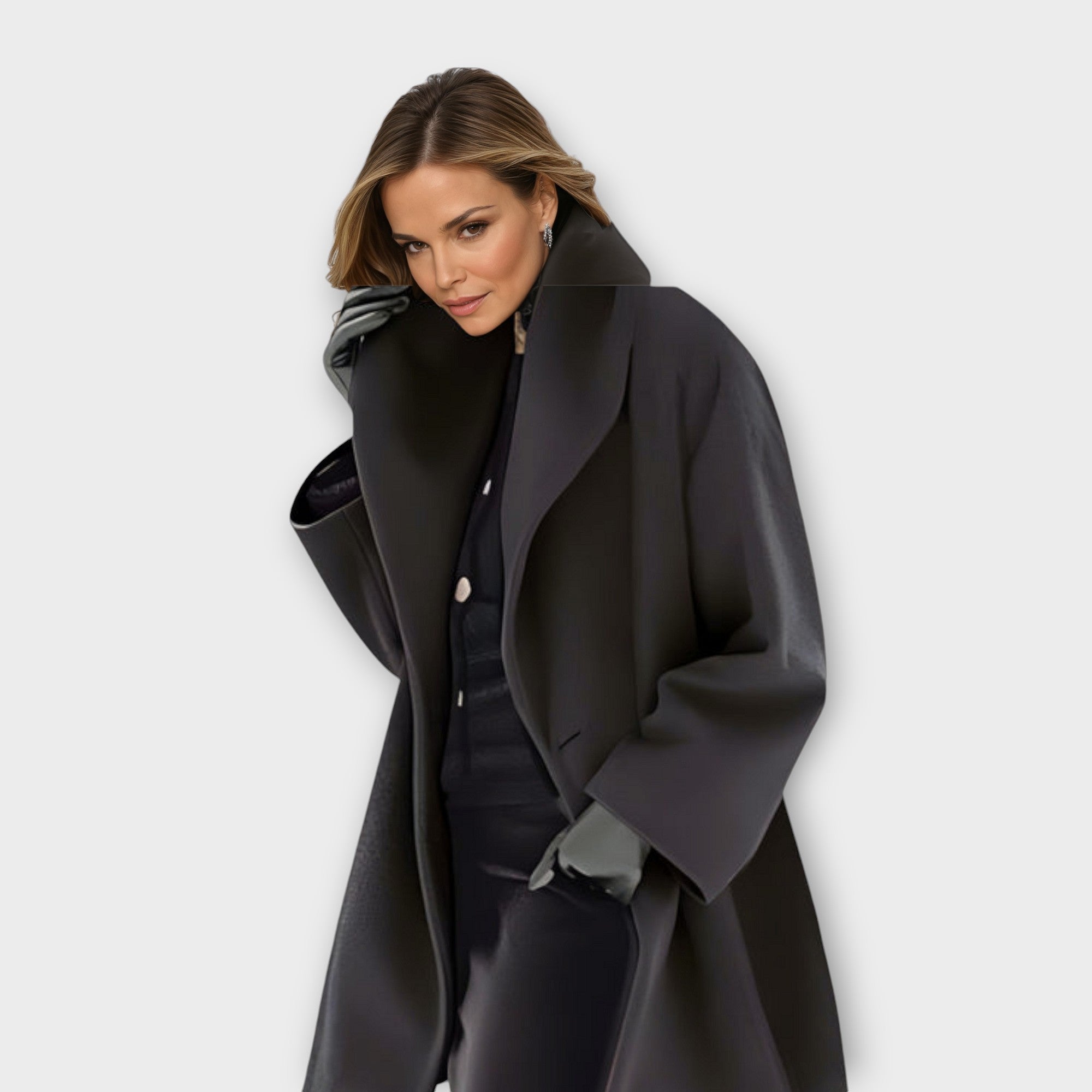 Women's Long Hooded Coat - Relaxed Fit