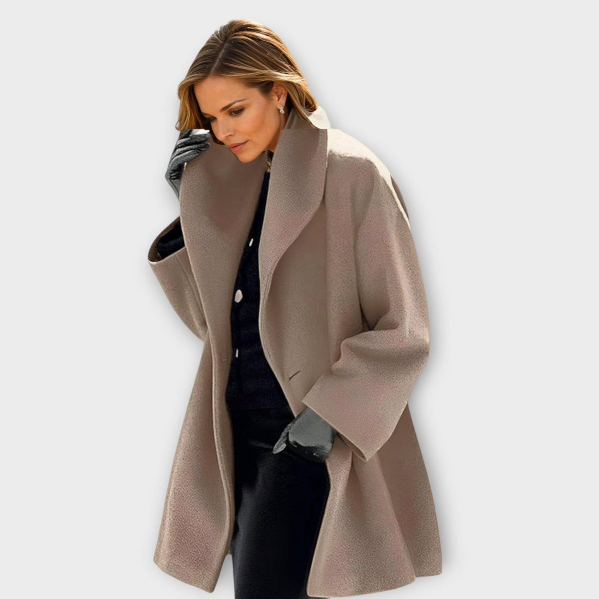 Women's Long Hooded Coat - Relaxed Fit