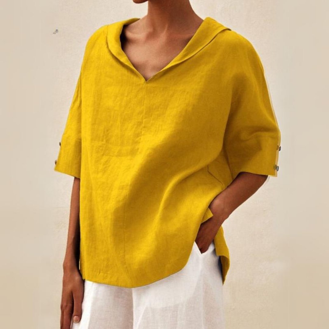 Women’s Short Sleeve V Neck Blouse