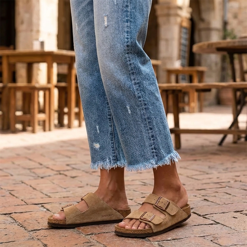 Women's Cropped Straight Leg Jeans – Raw Hem Vintage Wash