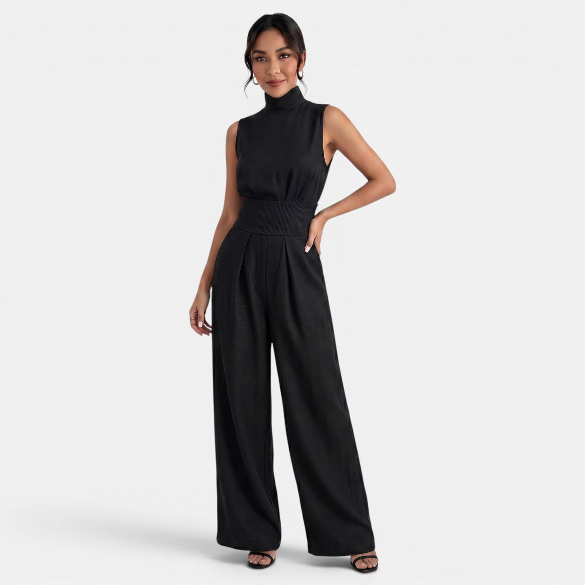 Women's Sleeveless Two-Piece Set – Elegant Tailored Style