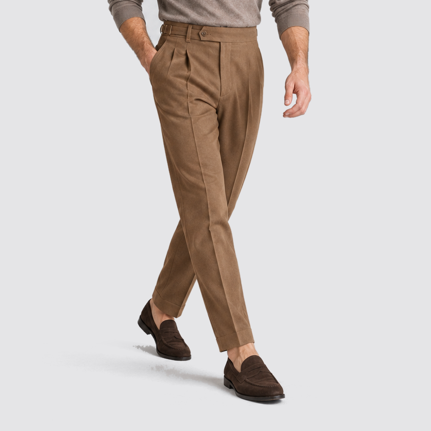 Men's Tailored Pleated Trousers – Extended Waistband