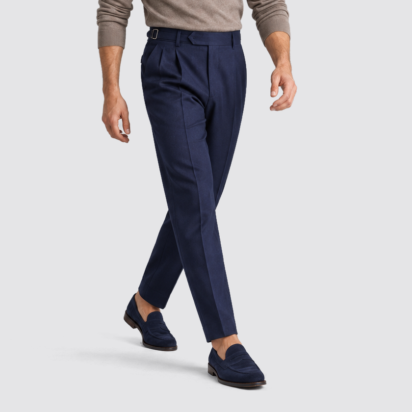 Men's Tailored Pleated Trousers – Extended Waistband