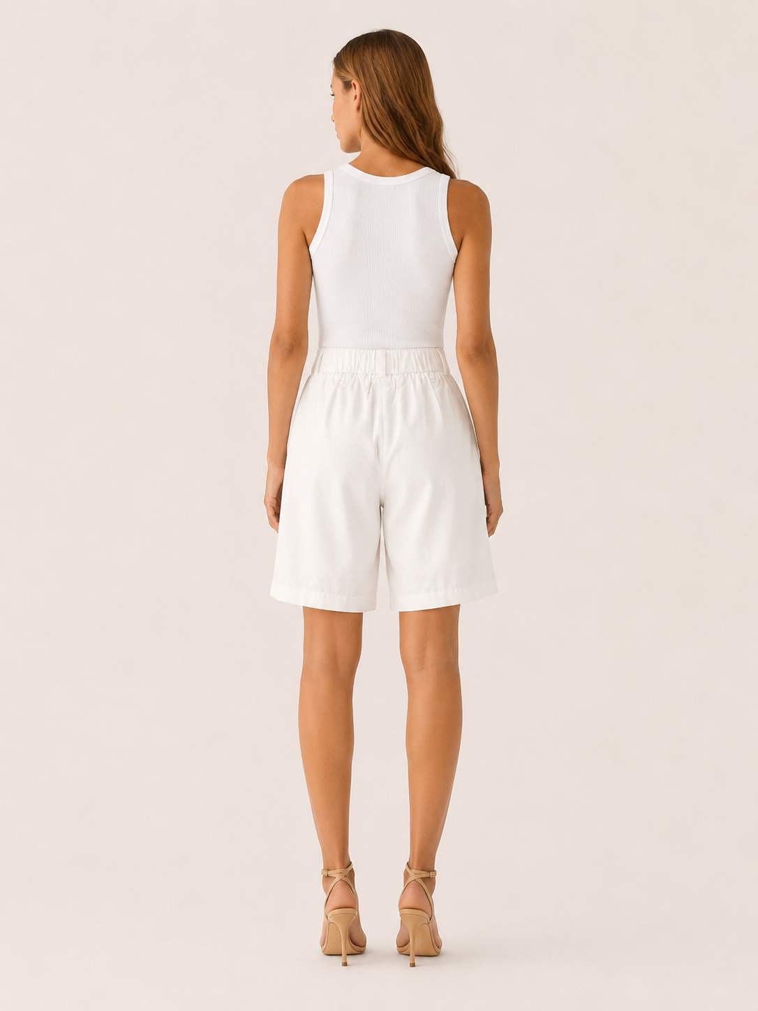 Bermuda Shorts High Waist Pleated