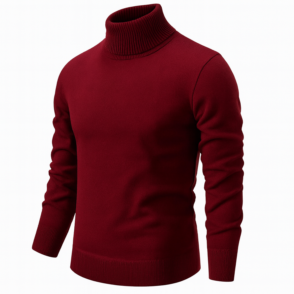 Men's Classic Turtleneck Jumper – Soft Regular Fit Knit